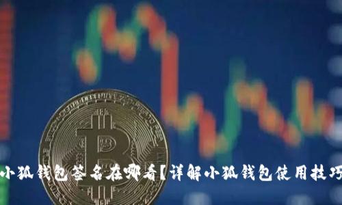 小狐钱包签名在哪看？详解小狐钱包使用技巧